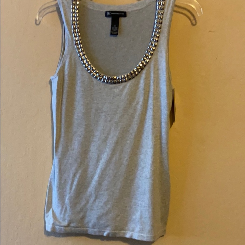 Grey and silver INC tank top